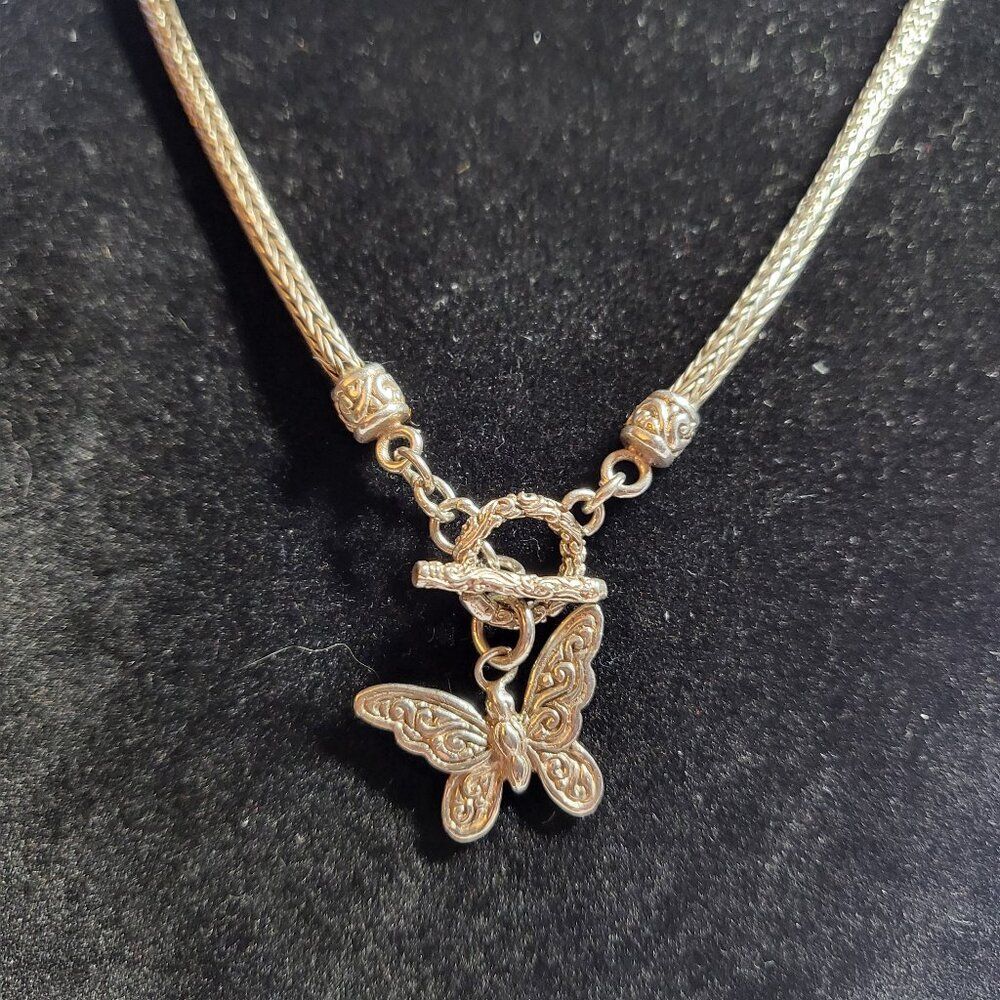 Bali Legacy Tulang Naga Butterfly Sterling Silver Necklace